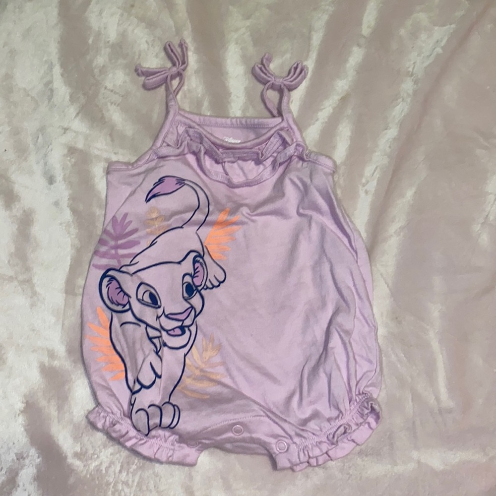 Baby girl purple lion king romper